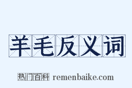 羊毛反义词是什么意思的图片